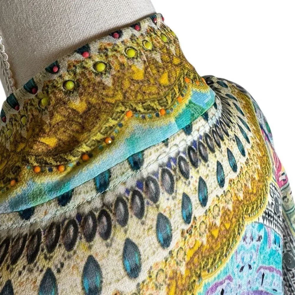 Camilla Silk Open Front Cardigan crystals one size - Picture 6 of 11